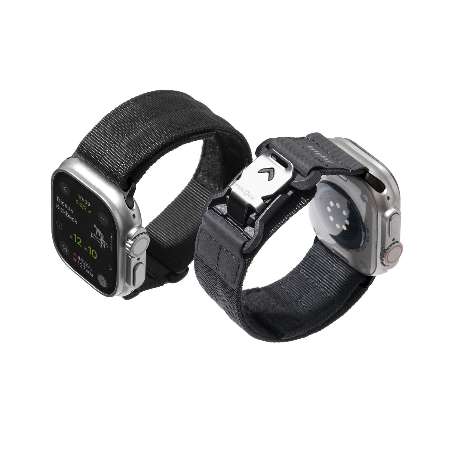 Fidlock®瞬扣錶帶-適用於  Apple Watch Ultra / 46 / 45 / 44 / 42 mm 銀扣版本